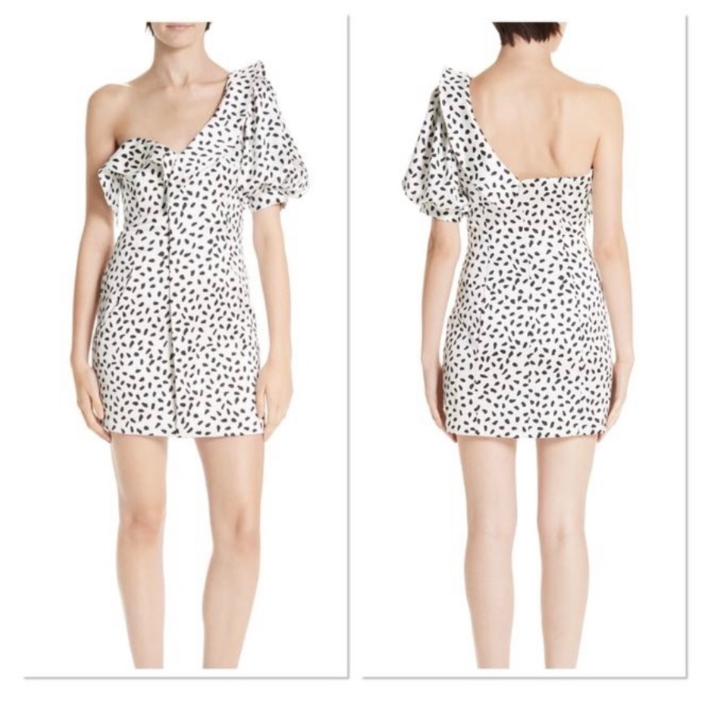 Self-portrait,style: SP20-030PW. Ivory and black dot printed dress.NWT.